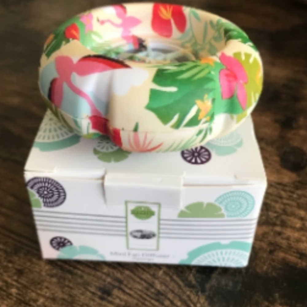 Scentsy Mini Fan Diffuser - Flamingo - Green and Blue